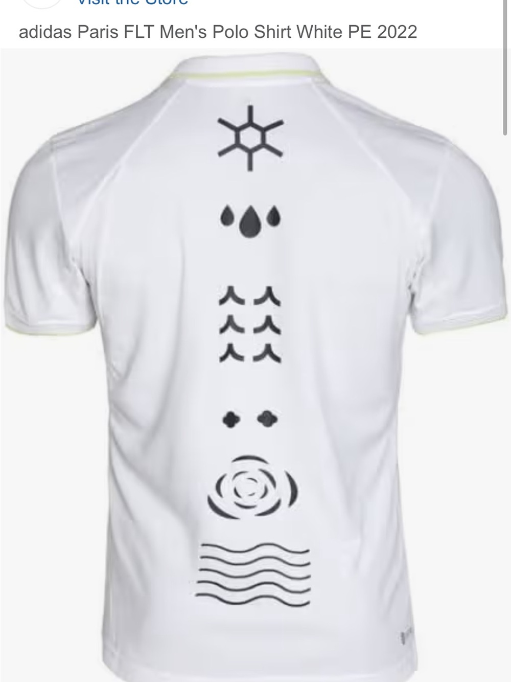 adidas Men’s White Swim Rash Guard with Black Back Graphics